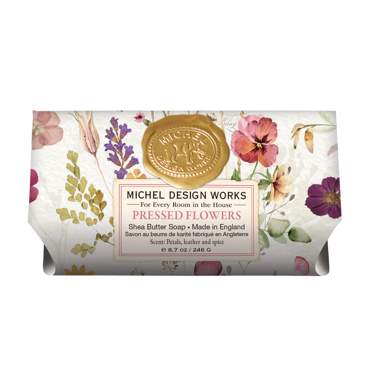 Pressed Flowers Large Bath Soap - Pack of 3