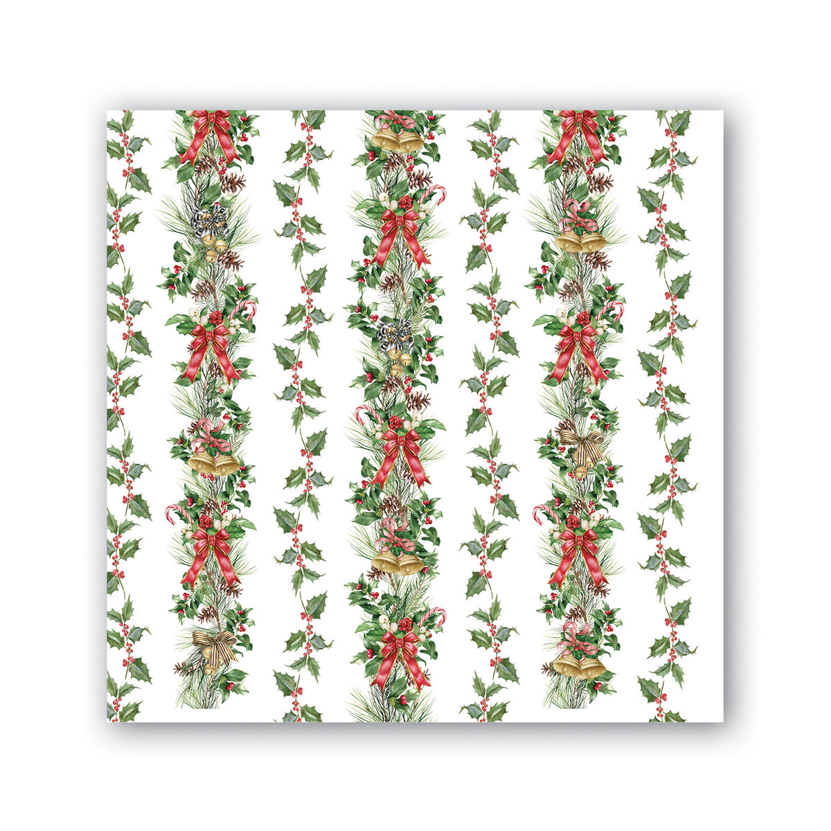 Holiday Garland Cocktail Napkin - Pack of 6