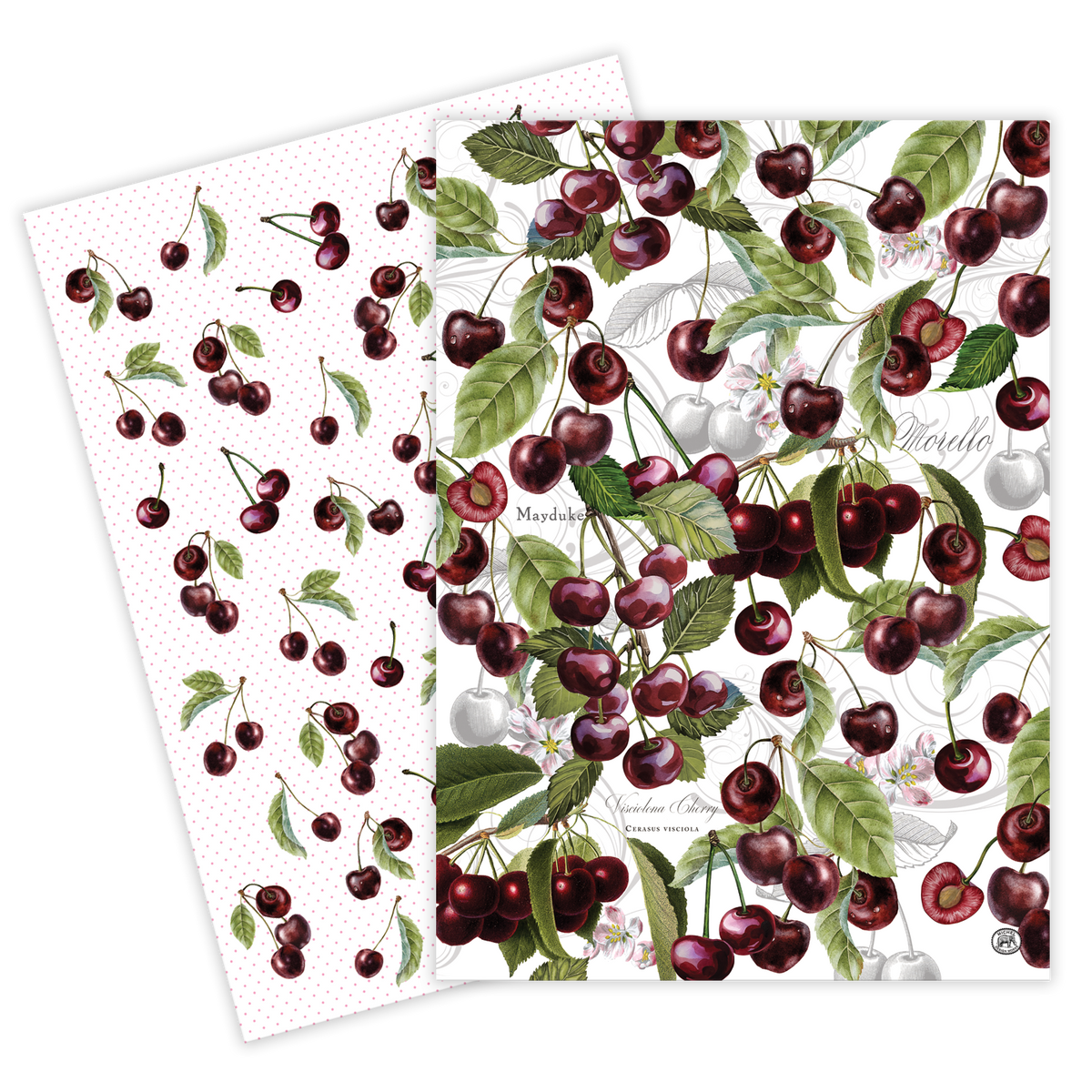 Dark Cherry Kitchen Towel - Set of 2 - Pack of 3