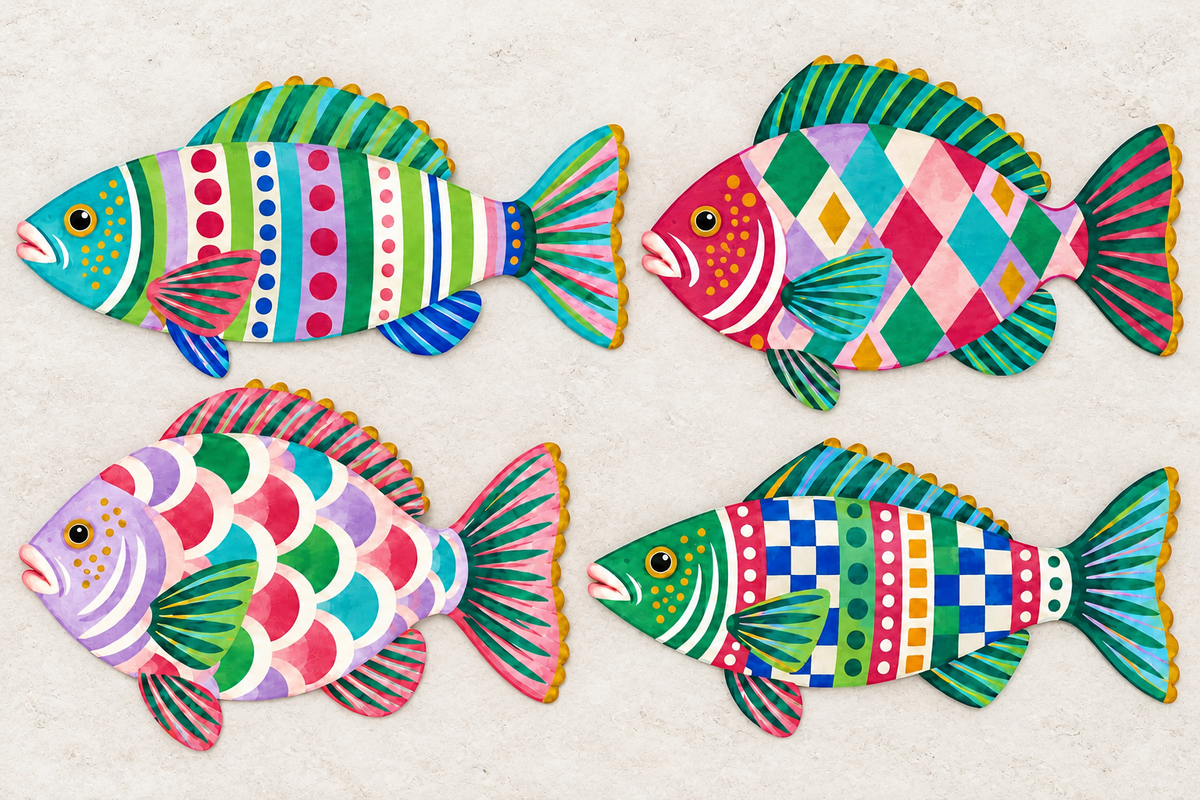 Go Fish Placemats - Set of 12