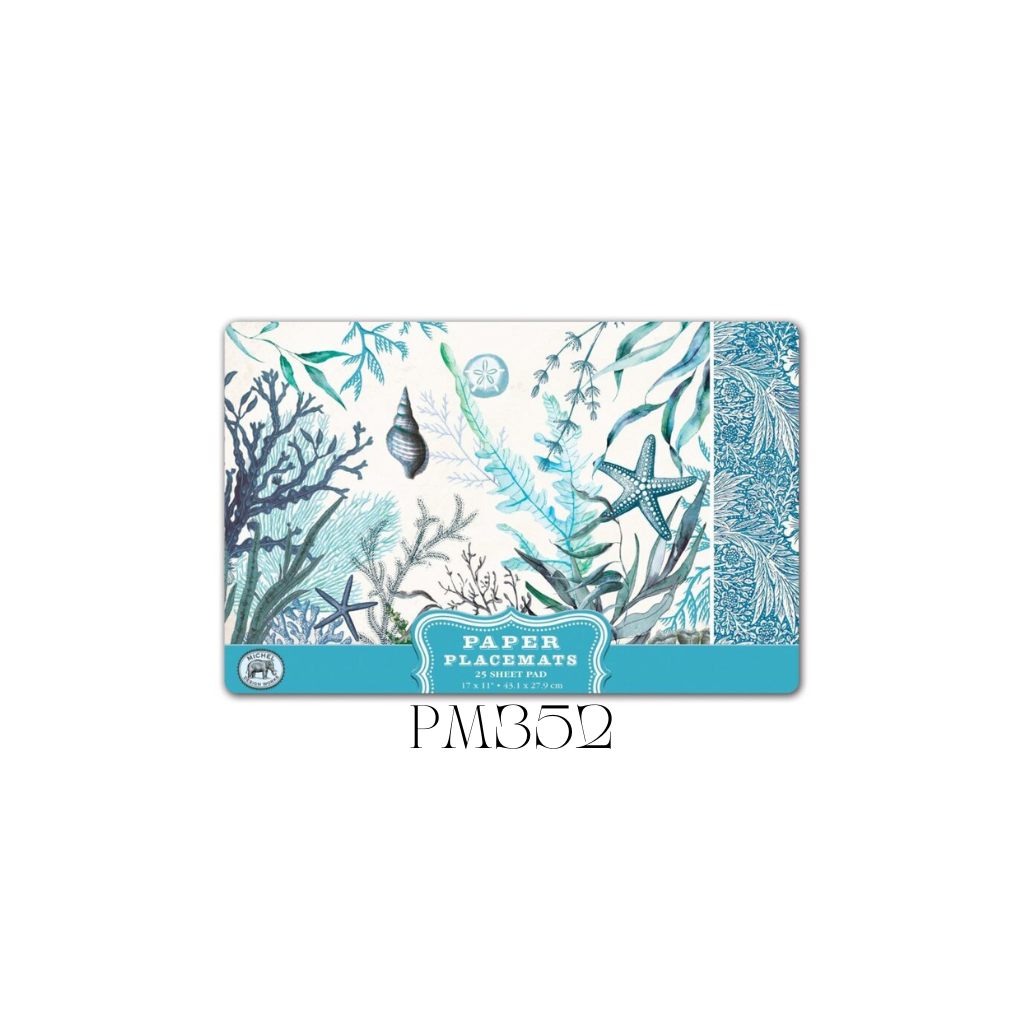 Ocean Tide Paper Placemats - Pack of 3