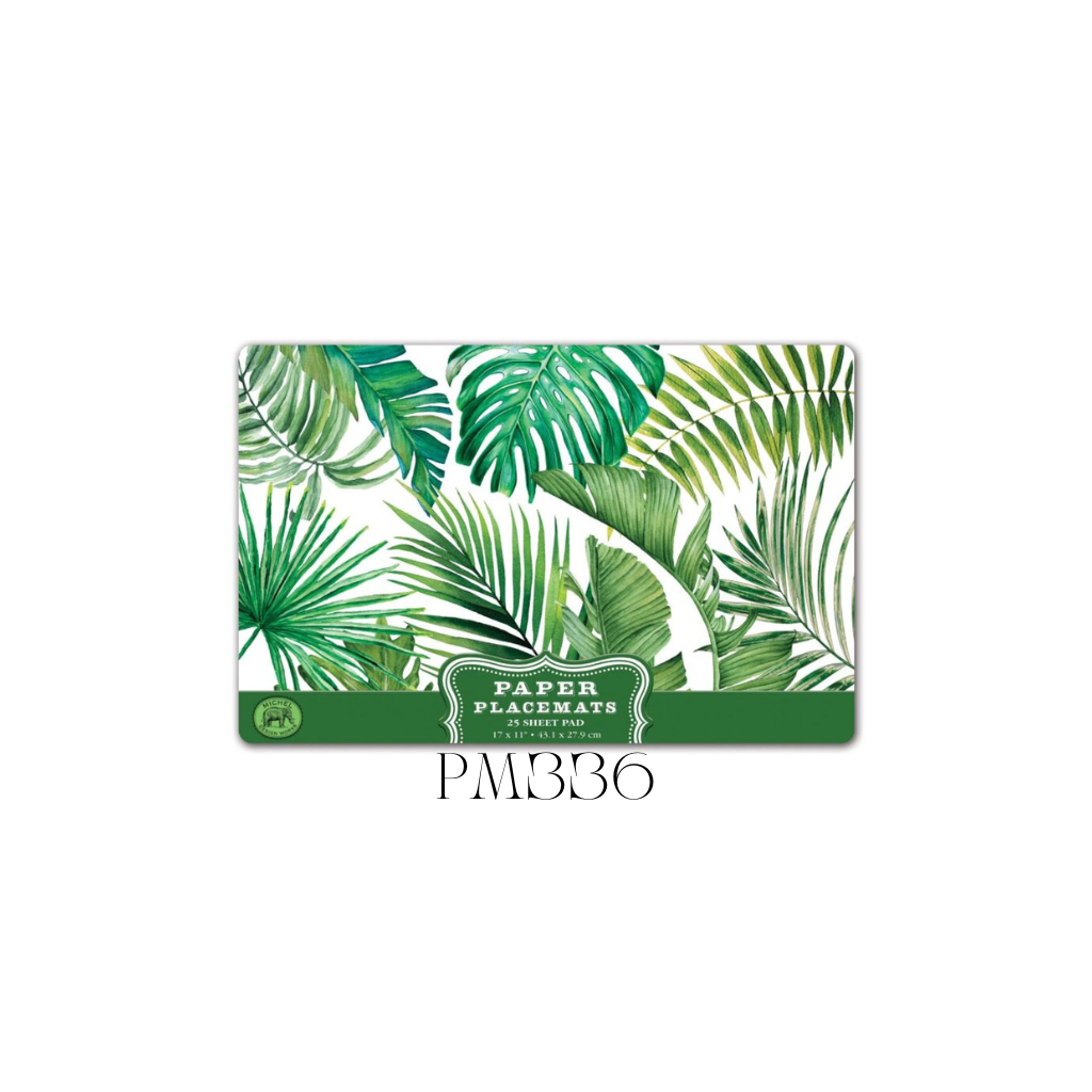 Palm Breeze Paper Placemats - Pack of 3