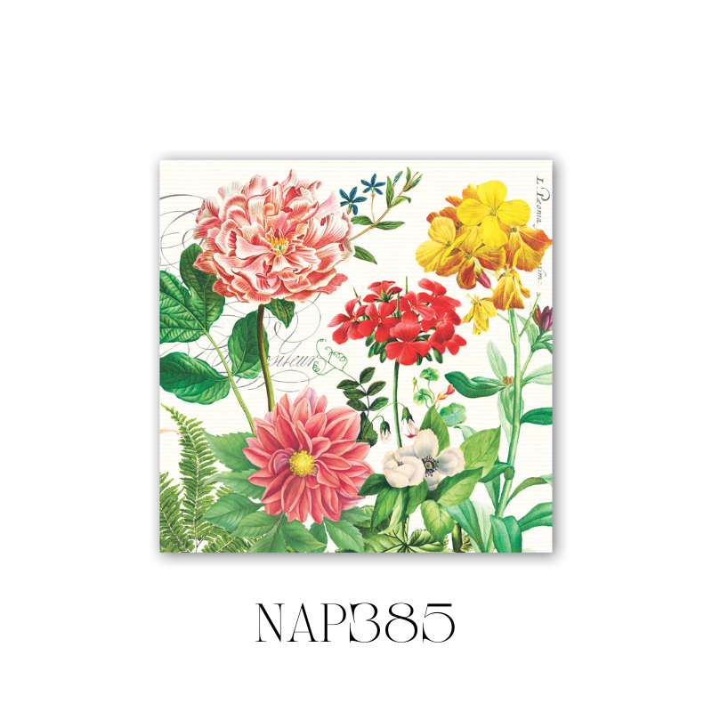 Poppies and Posies Cocktail Napkin - Pack of 6