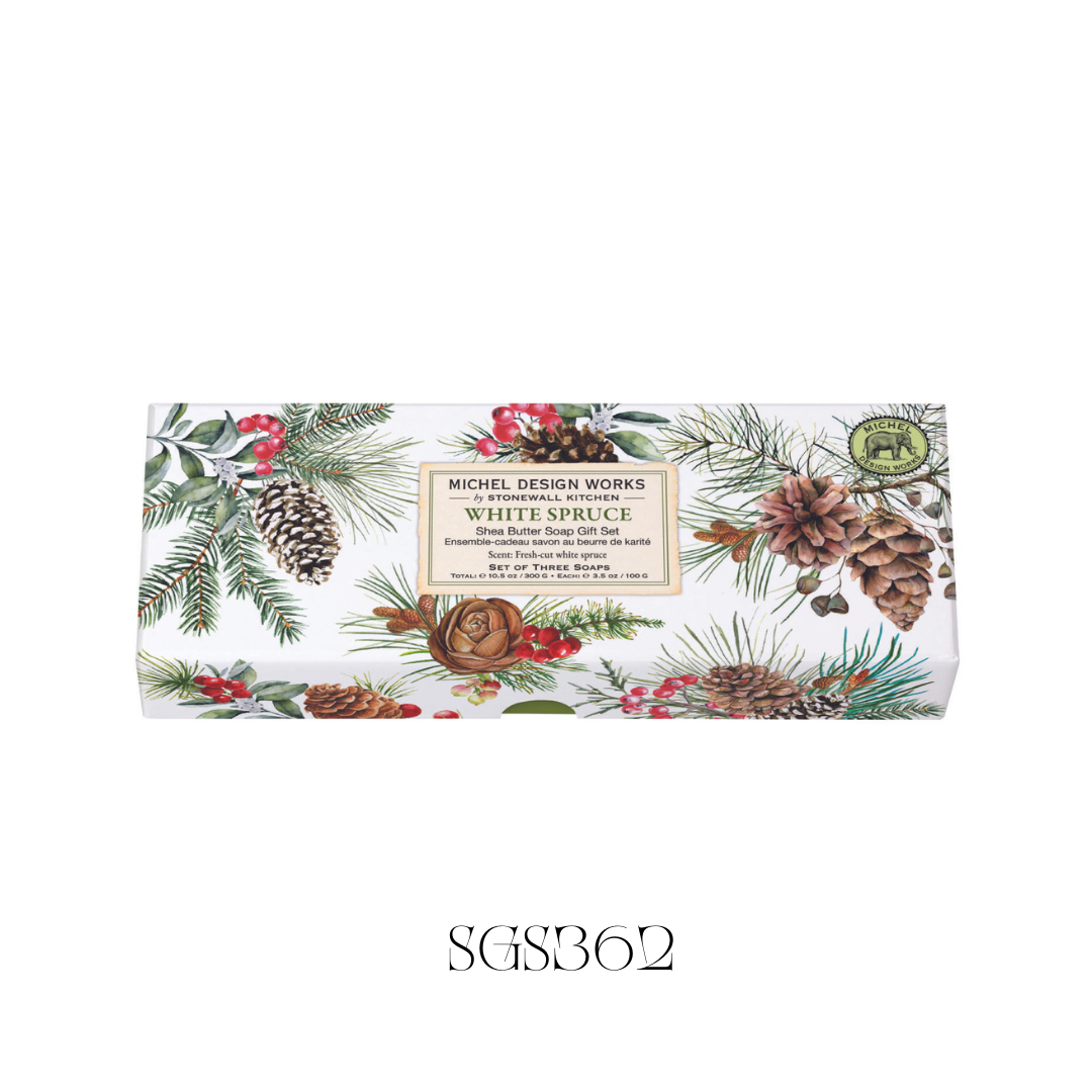 White Spruce Shea Butter Soap Gift Set