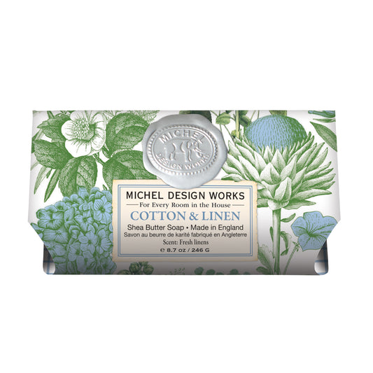 Cotton and Linen Large Bath Soap - Pack of 3
