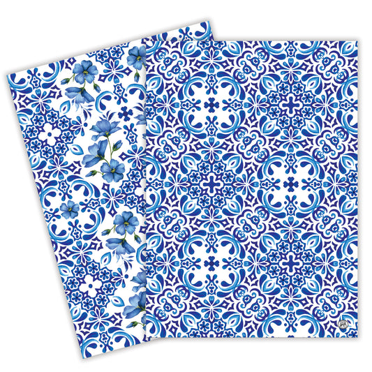 Indigo Seas Kitchen Towel - Set of 2 - Pack of 3
