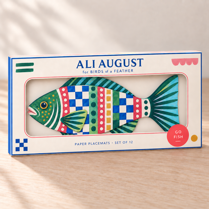 Go Fish Die-Cut Placemats - Set of 12