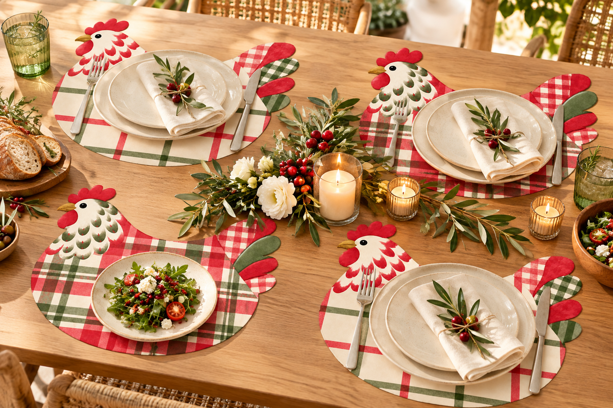 Winner Winner Christmas Dinner Placemats - Set of 12