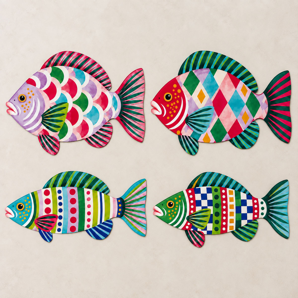 Go Fish Die-Cut Placemats - Set of 12