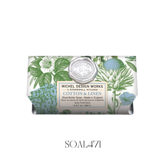 Cotton and Linen Large Bath Soap - Pack of 3