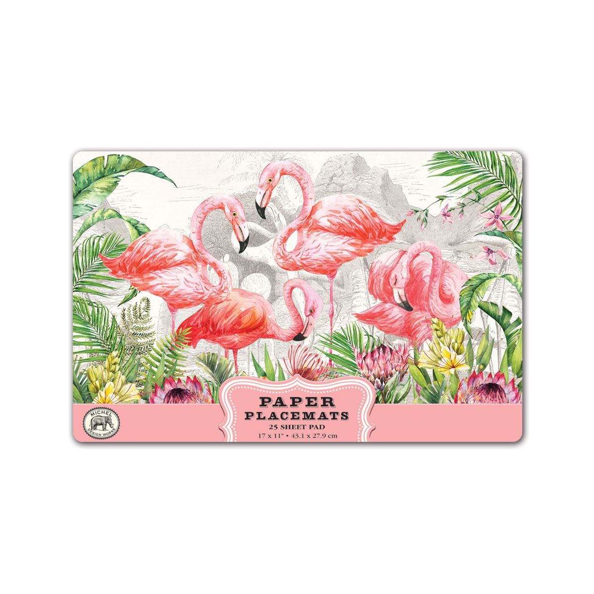 Flamingo Paper Placemats - Pack of 3