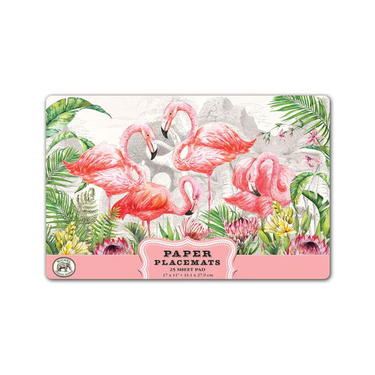 Flamingo Paper Placemats - Pack of 3