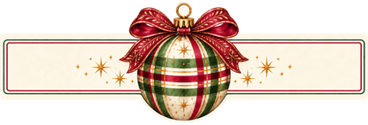 Christmas Tartan Bauble Napkin Ring - Pack of 8