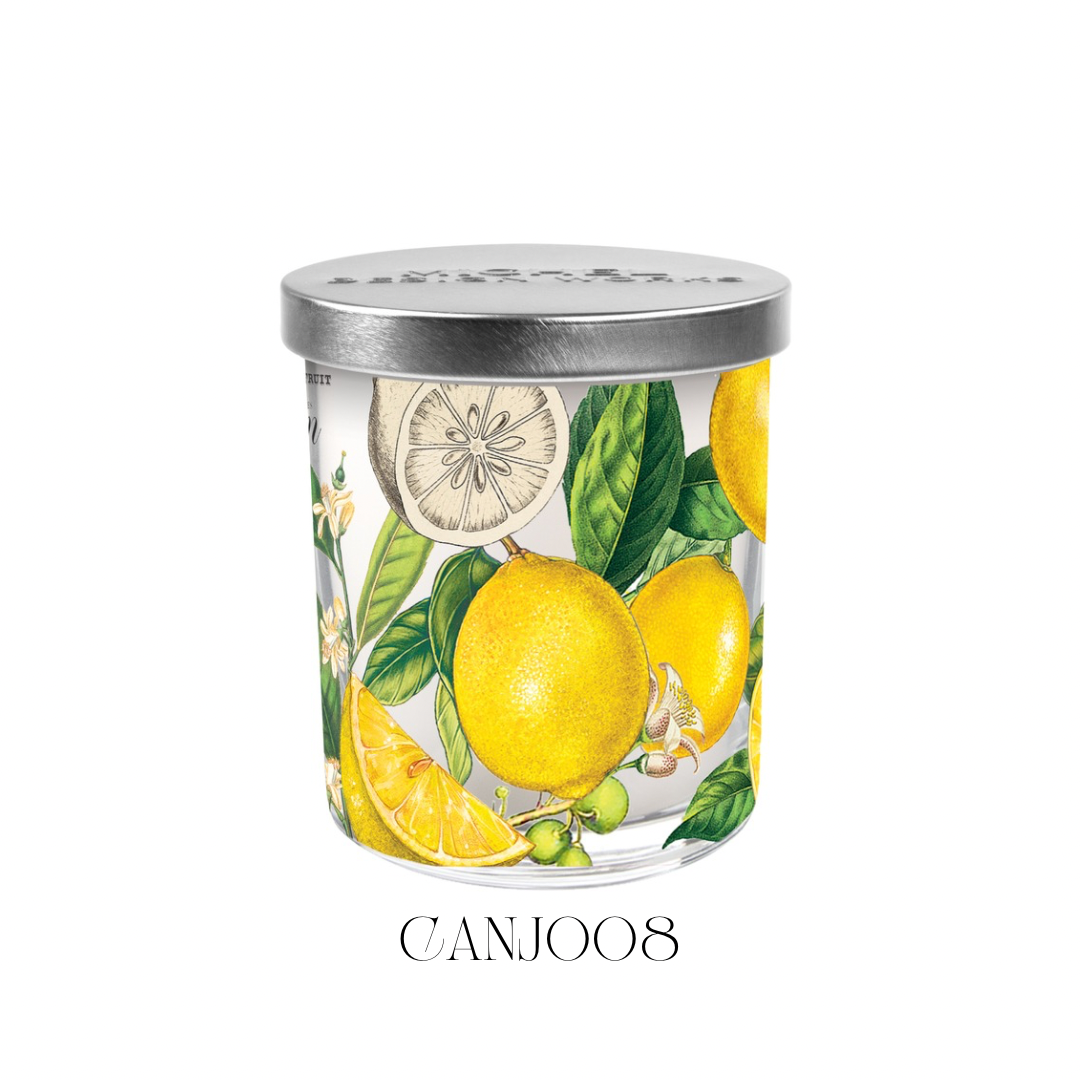 Lemon Basil Candle Jar with Lid - Pack of 4