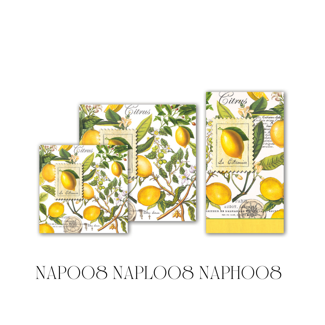 Lemon Basil Luncheon Napkin - Pack of 6