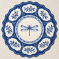 Indigo Dragonfly Grand Paper Placemats – Set of 12