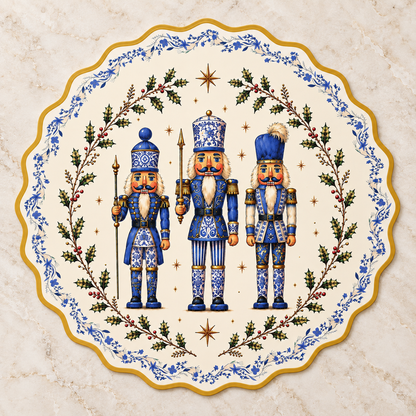 Delft Nutcracker Grand Paper Placemats – Set of 12