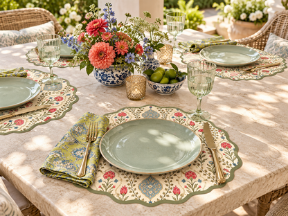 Indienne Garden Grand Paper Placemats - Set of 12