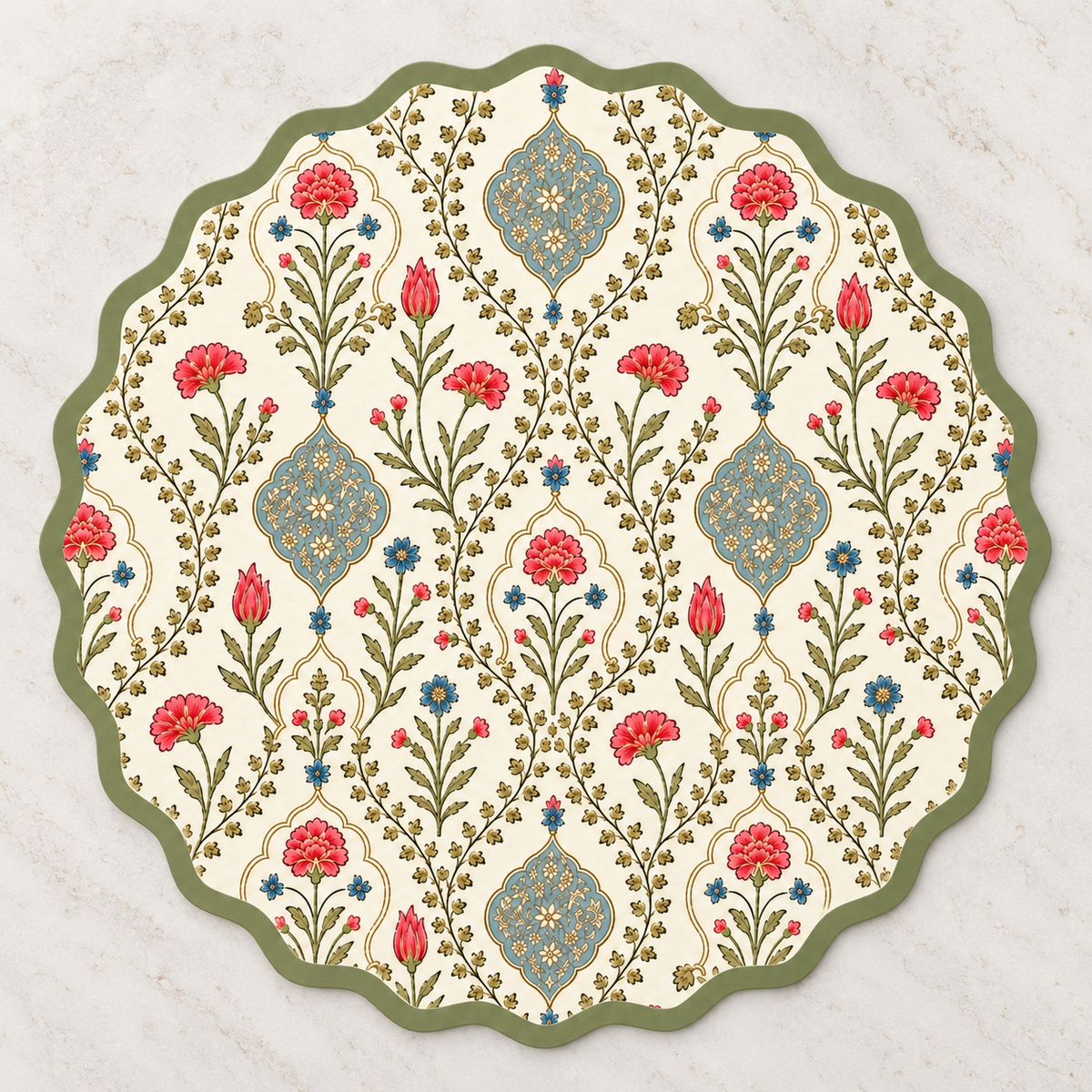 Indienne Garden Grand Paper Placemats - Set of 12