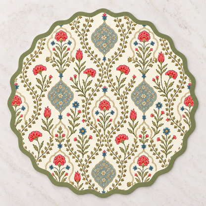 Indienne Garden Grand Paper Placemats - Set of 12