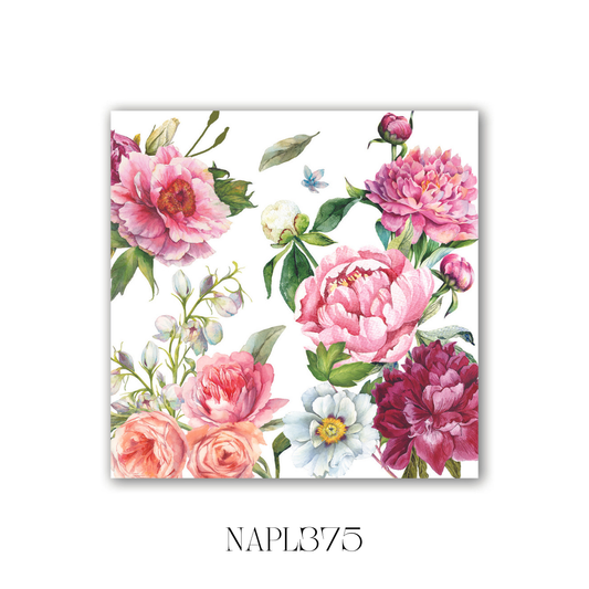 Blush Peony Luncheon Napkin - Pack of 6