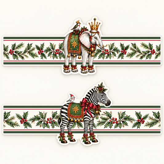 Christmas Safari Napkin Rings - Pack of 8