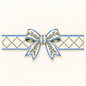 Botanical Blue Bow Napkin Rings - Pack of 8