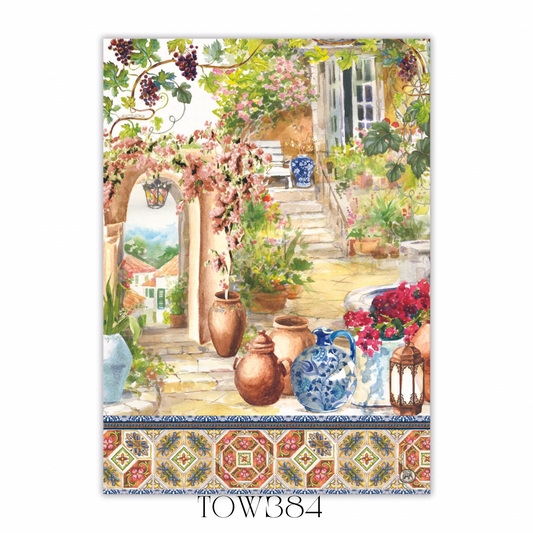 Tuscan Terrace Kitchen Towel - Pack of 3