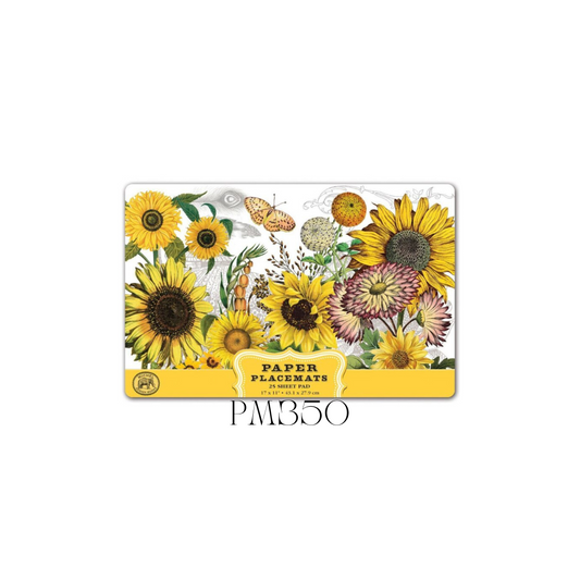 Sunflower Paper Placemats - Pack of 3
