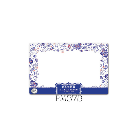 Paisley and Plaid Paper Placemats - Pack of 3