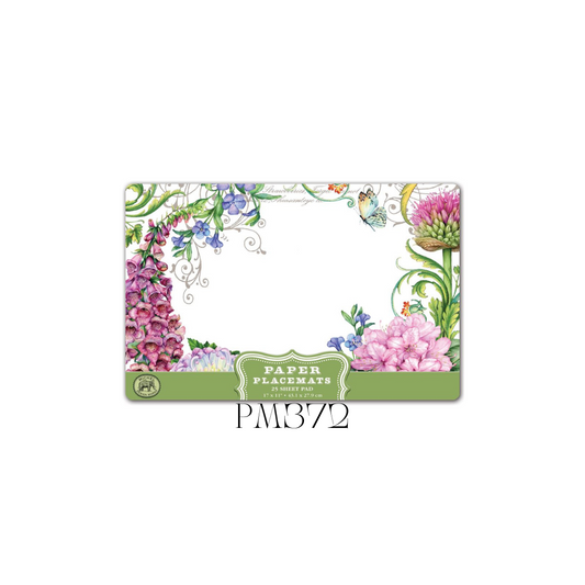 Deborah’s Garden Paper Placemats - Pack of 3