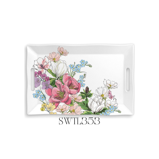 Magnolia Melamine Large Tray - Pack of 2