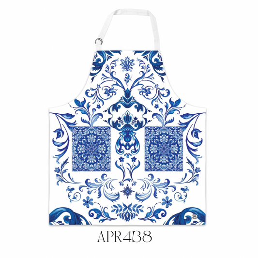 Indigo Seas Chef’s Apron with Pockets - Pack of 2