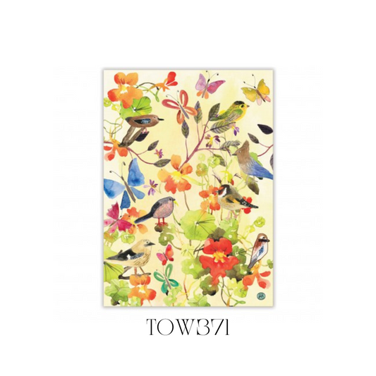 Birds and Butterflies Kitchen Towel - Pack of 3