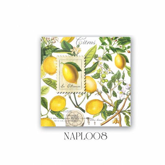 Lemon Basil Luncheon Napkin - Pack of 6