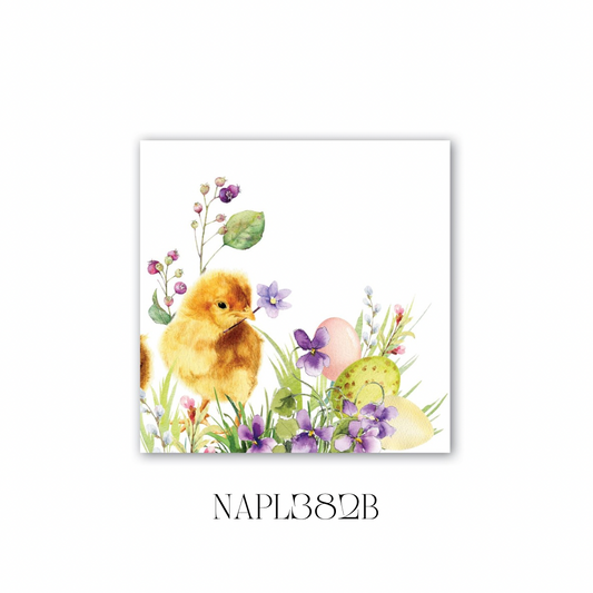 Bunny Meadow B Luncheon Napkin - Pack of 6