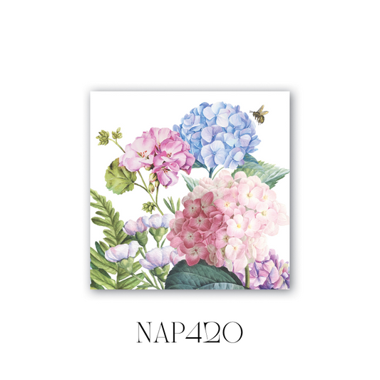 Wild Hydrangea Cocktail Napkin - Pack of 6