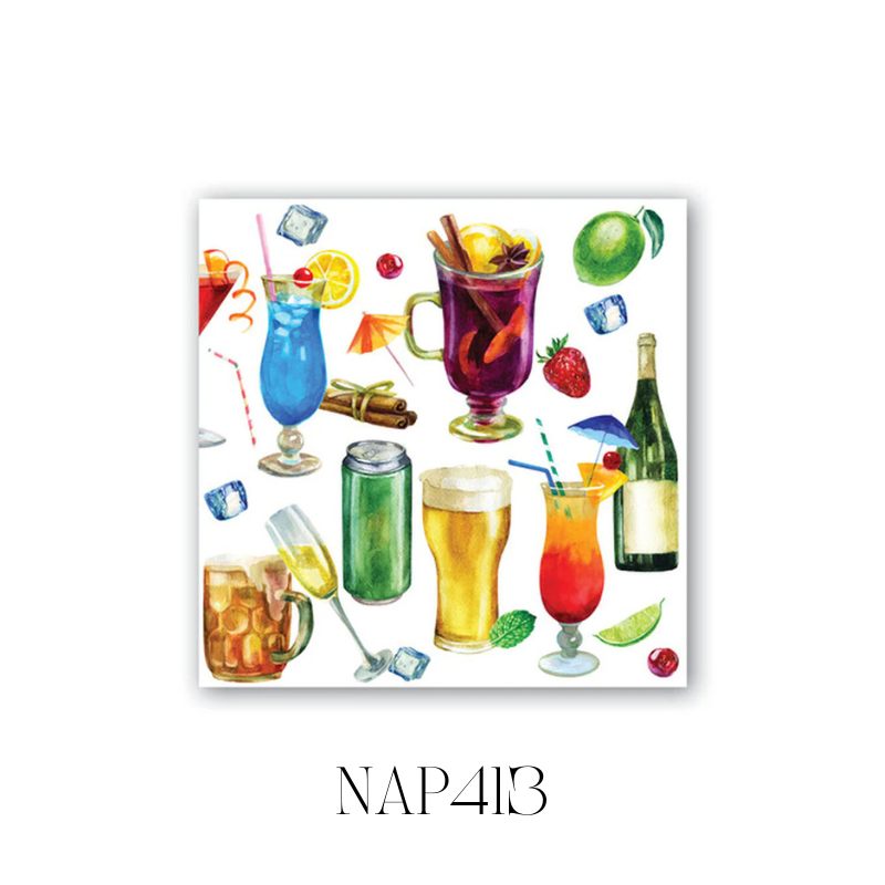 Happy Hour Cocktail Napkin - Pack of 6