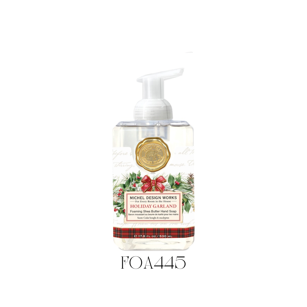 Holiday Garland Foaming Soap  - Set of 3