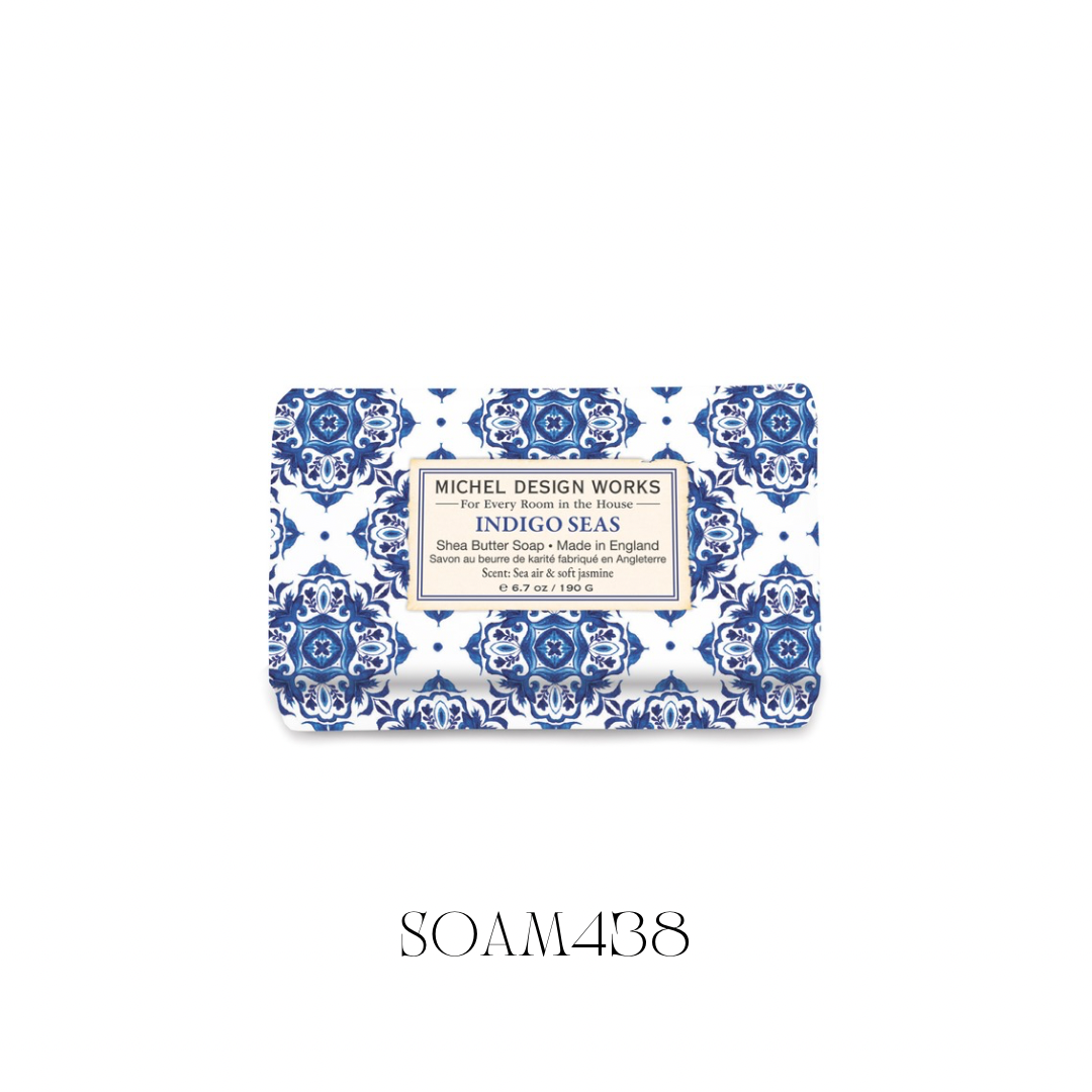 Indigo Seas Medium Bath Soap Bar - Pack of 6
