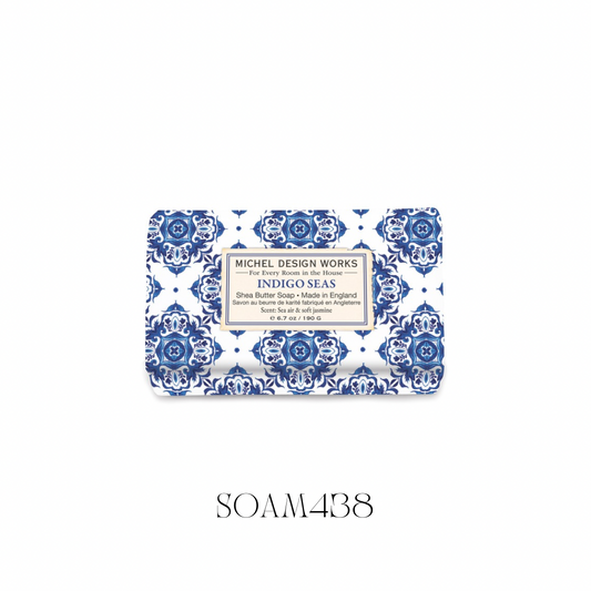 Indigo Seas Medium Bath Soap Bar - Pack of 6