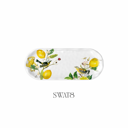 New Lemon Basil Melamine Accent Tray - Pack of 2